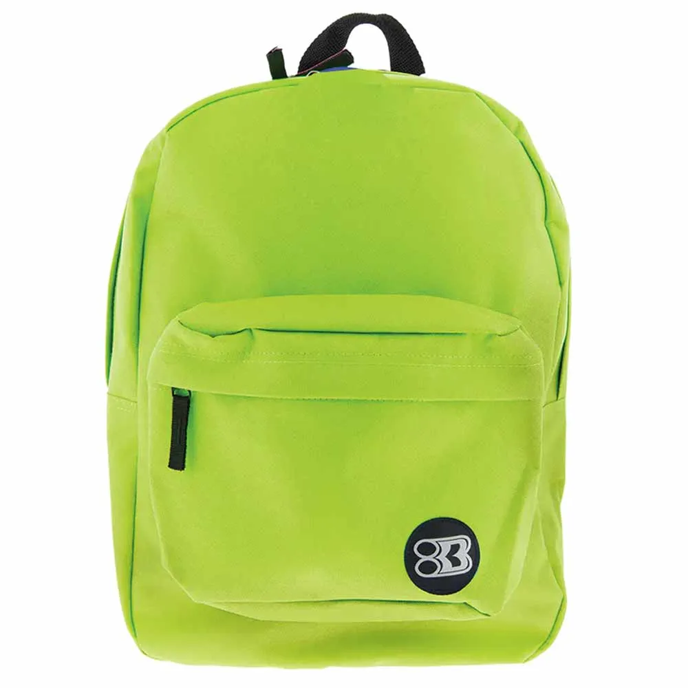 1 Backpack School Book Bag Hiking Camping Travel Sports Back Pack Lime Green 17"