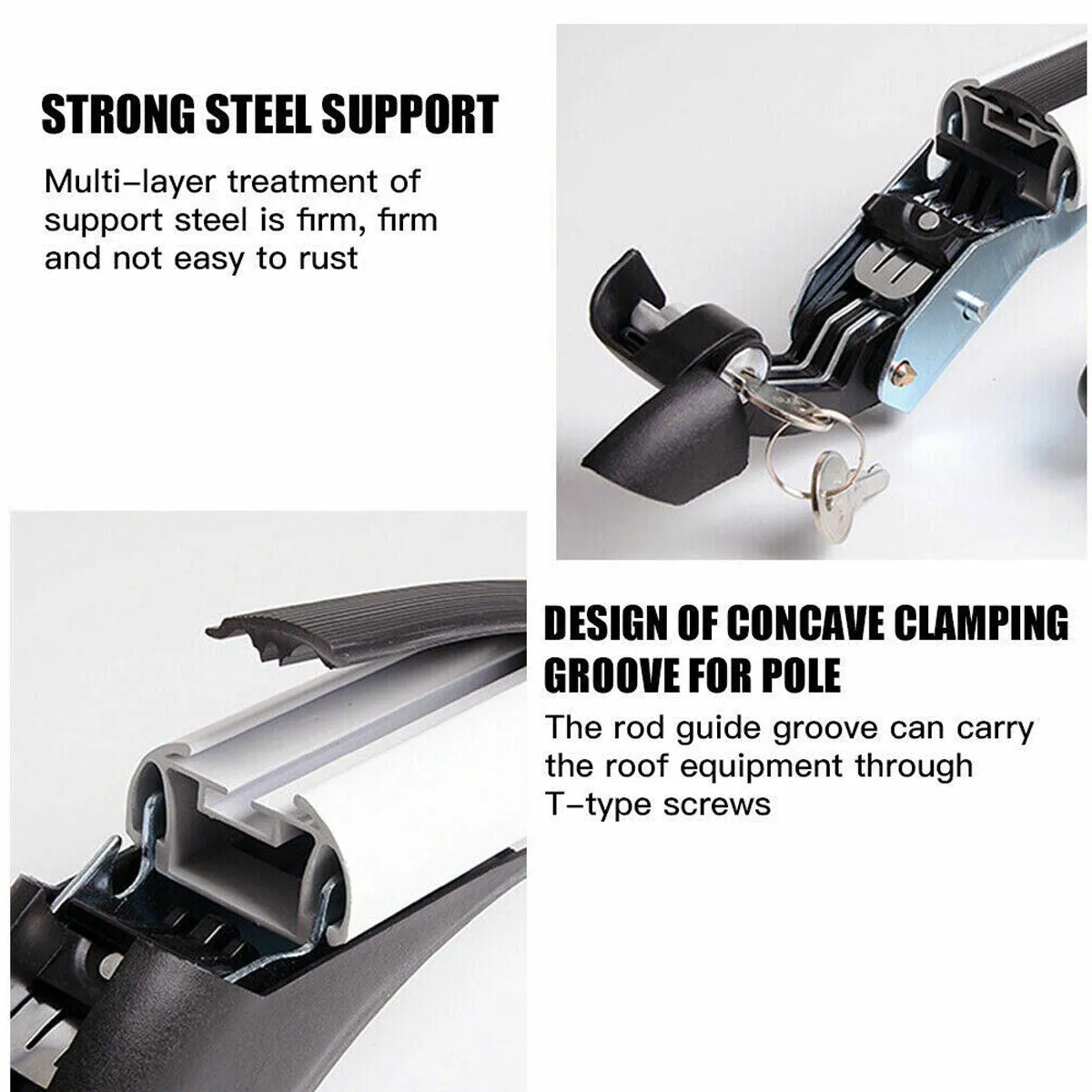 100cm Universal Car Roof Racks | Adjustable Cross Bars | Aluminium Alloy | Lockable Carrier