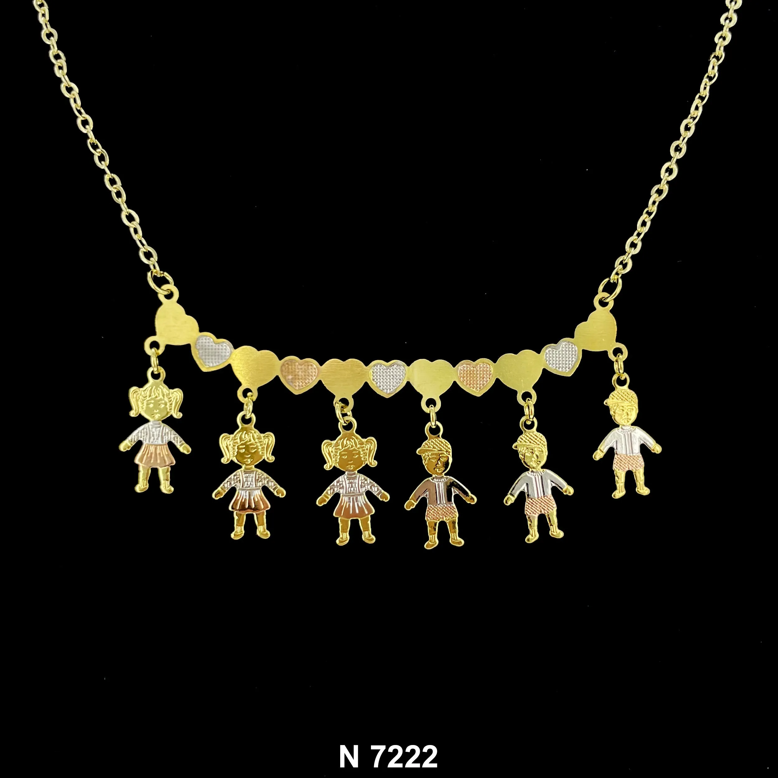 3 Girls 3 Boys Necklace N 7222