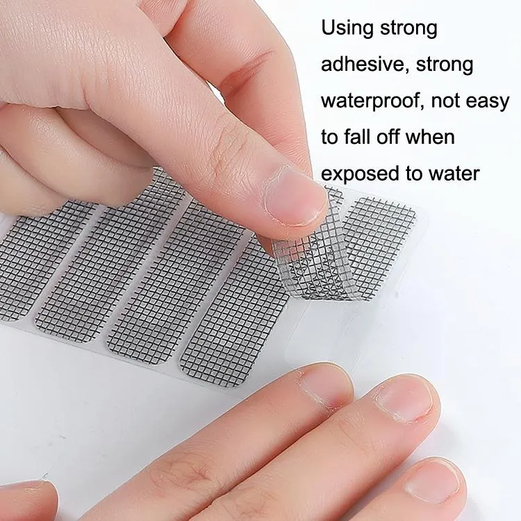 5-piece Self-adhesive Mosquito Stickers for Screen Windows with Drain Holes