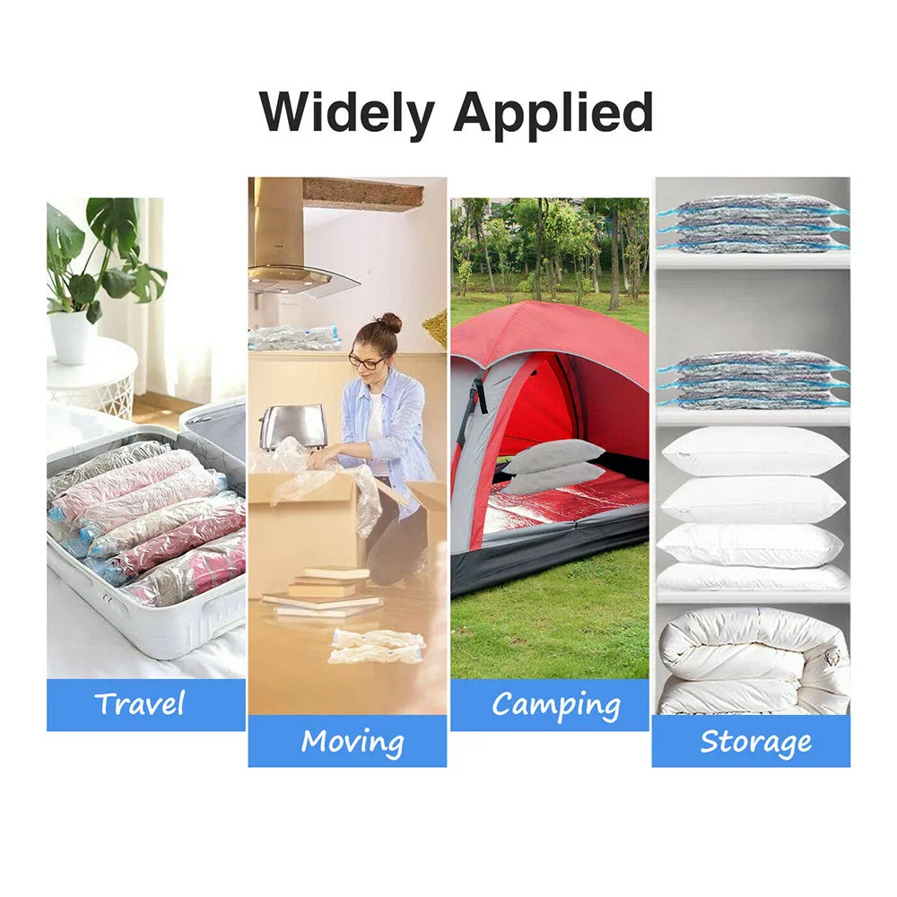 6 Pcs Set Vacuum Storage Bags | Space Saver Seal Compressing with Air Pump