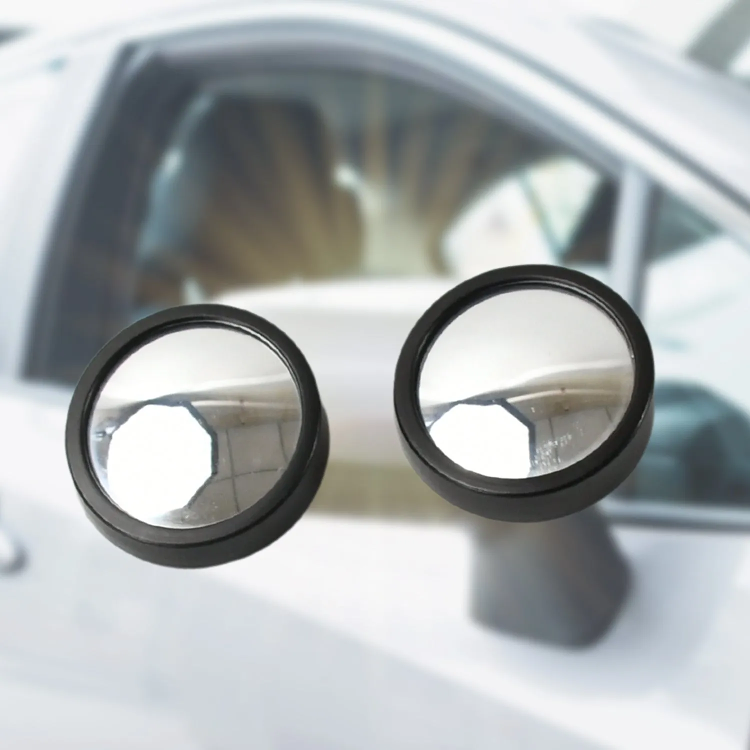 9538 Car Blind Spot Side Mirror Round HD Glass Blindspot Mirror Convex Rear View Mirror, Car Mirror Accessories Suitable to All Cars, Frameless Design (2 Pcs Set)