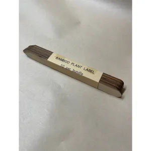 All Natural Bamboo Garden Stakes for Plant and Flower Identification - Pack of 10