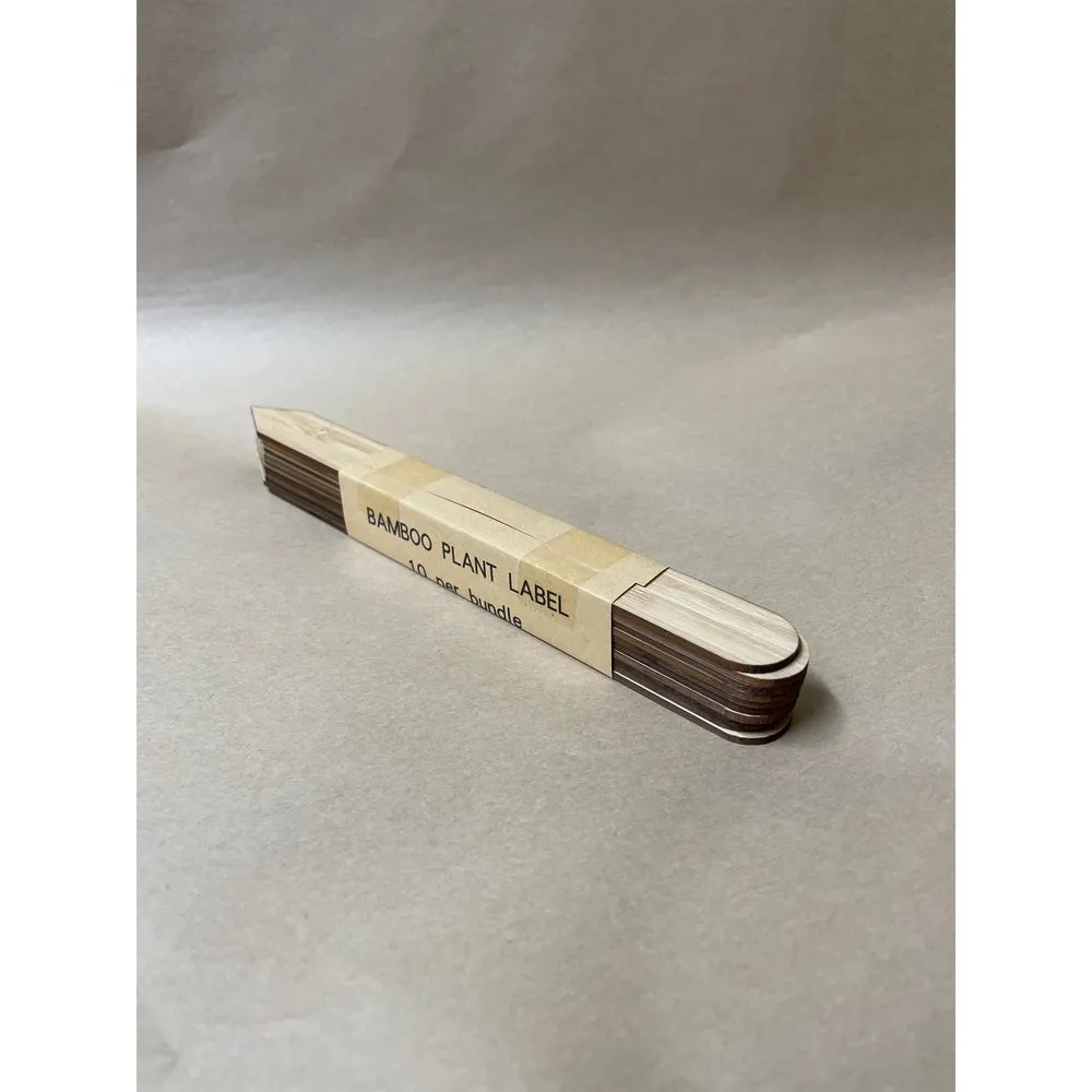 All Natural Bamboo Garden Stakes for Plant and Flower Identification - Pack of 10