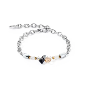 Amulet Boho Pearls bracelet black and white