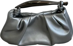 Anthropologie Metallic Asymmetric Hardware Handlebag One Size