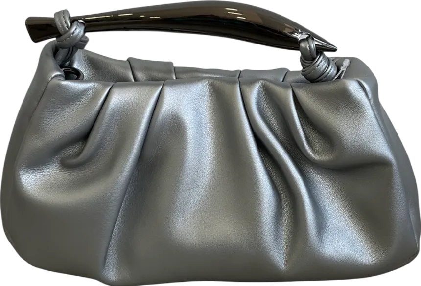 Anthropologie Metallic Asymmetric Hardware Handlebag One Size