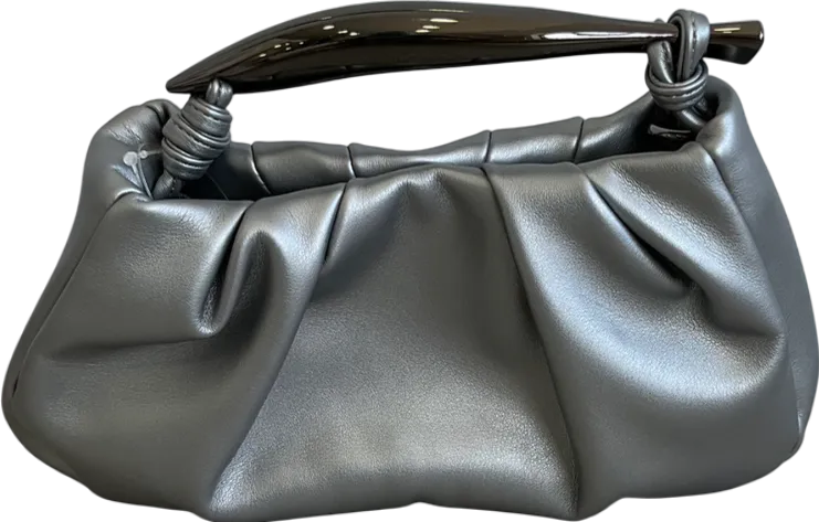 Anthropologie Metallic Asymmetric Hardware Handlebag One Size