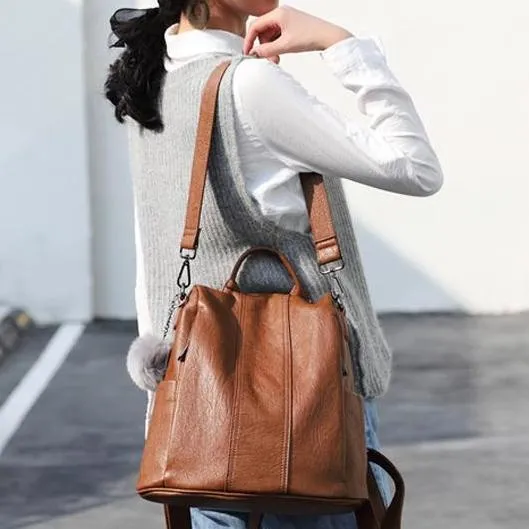 Anti-theft Soft Tote Casual Backpack