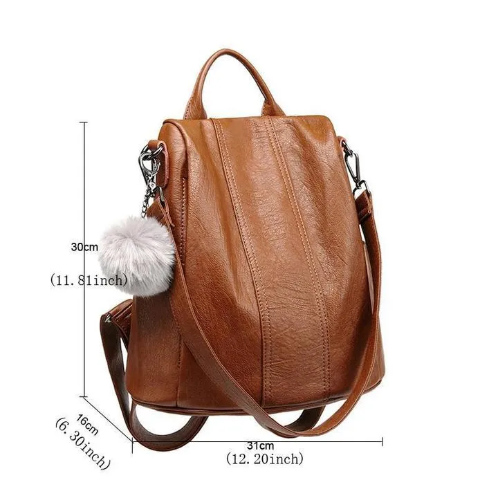 Anti-theft Soft Tote Casual Backpack
