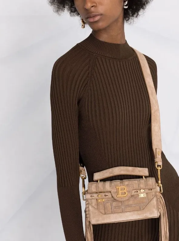 Balmain B-Buzz 19 fringed bag
