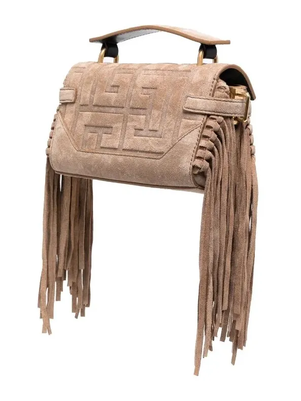 Balmain B-Buzz 19 fringed bag