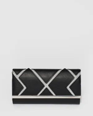 Black Maisy Cross Panel Wallet