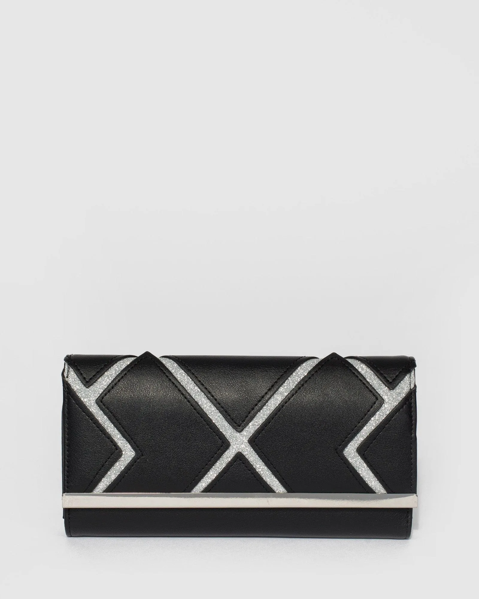Black Maisy Cross Panel Wallet