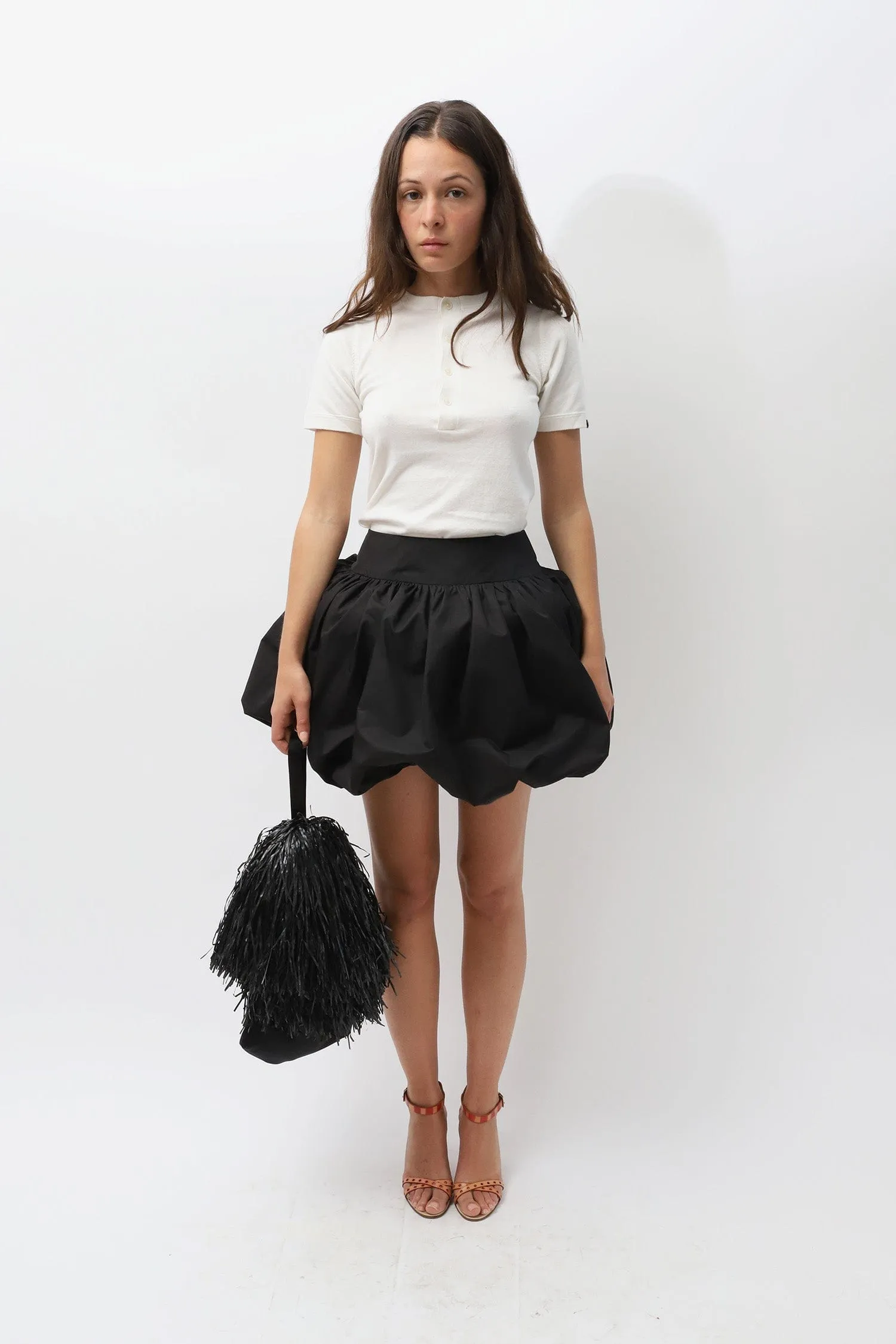Black Miniture Satin Pouch