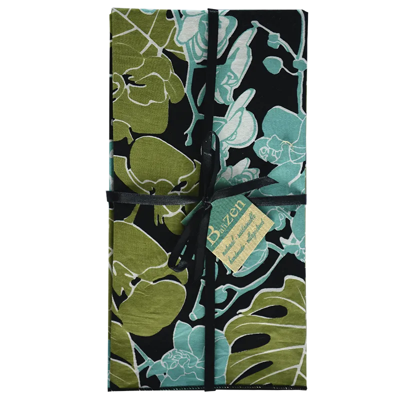Black Turquoise Orchid Napkins set of 4 - SALE HOMEWARES