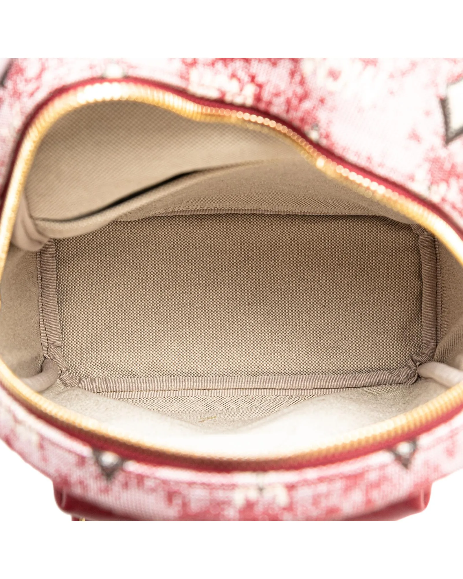 Canvas and Leather Backpack with Zip Pocket