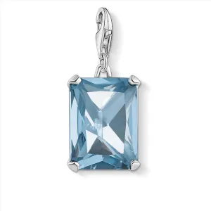 CHARM CLUB LARGE BLUE STONE PENDANT