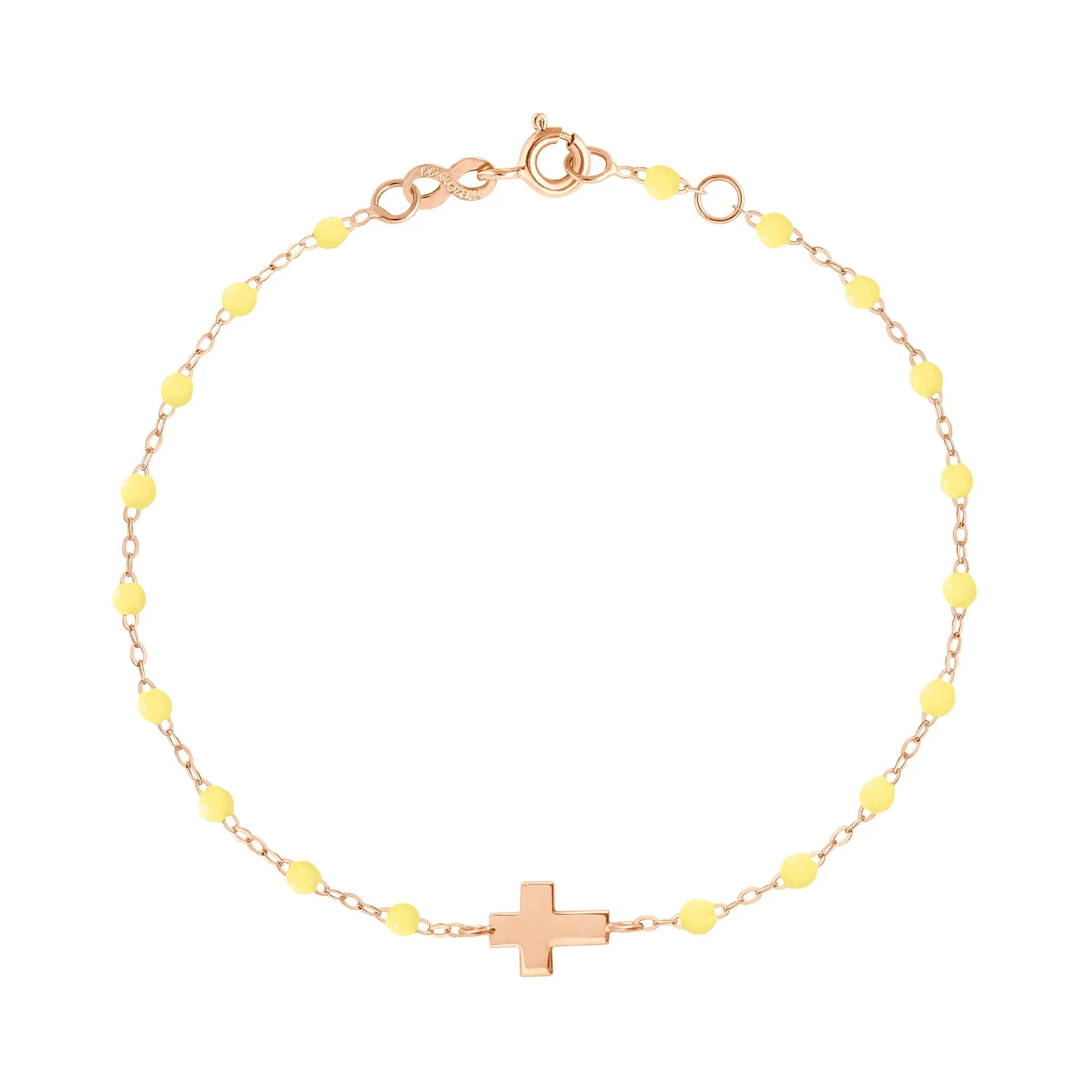 Cross Charm Classic Gigi Mimosa bracelet, Rose Gold, 6.7"