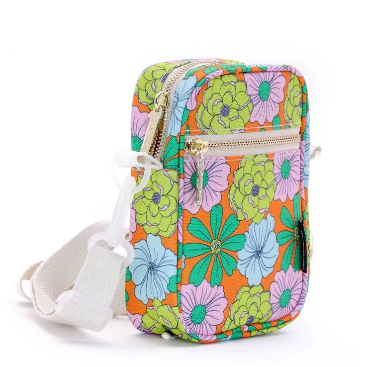 Crossbody Mini Brick Bag - Multi-Coloured Succulents