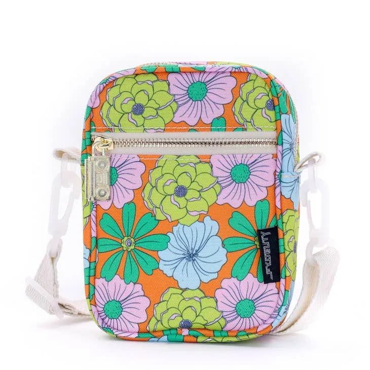 Crossbody Mini Brick Bag - Multi-Coloured Succulents
