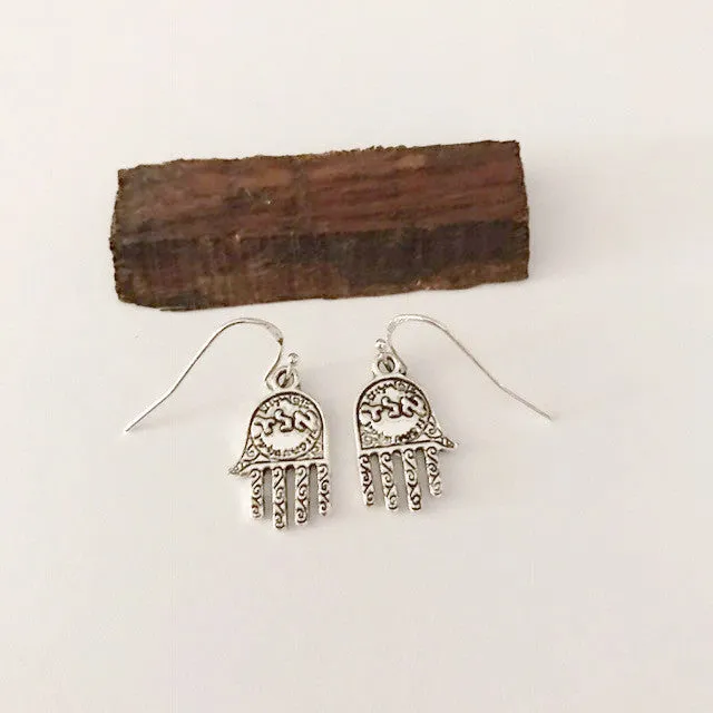 Earrings hand shaped/hand therapy jewelry/hamsa
