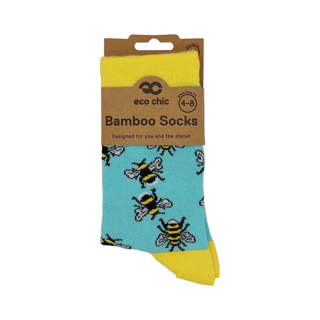 Eco Chic Eco-Friendly Bumble Bees Bamboo Socks
