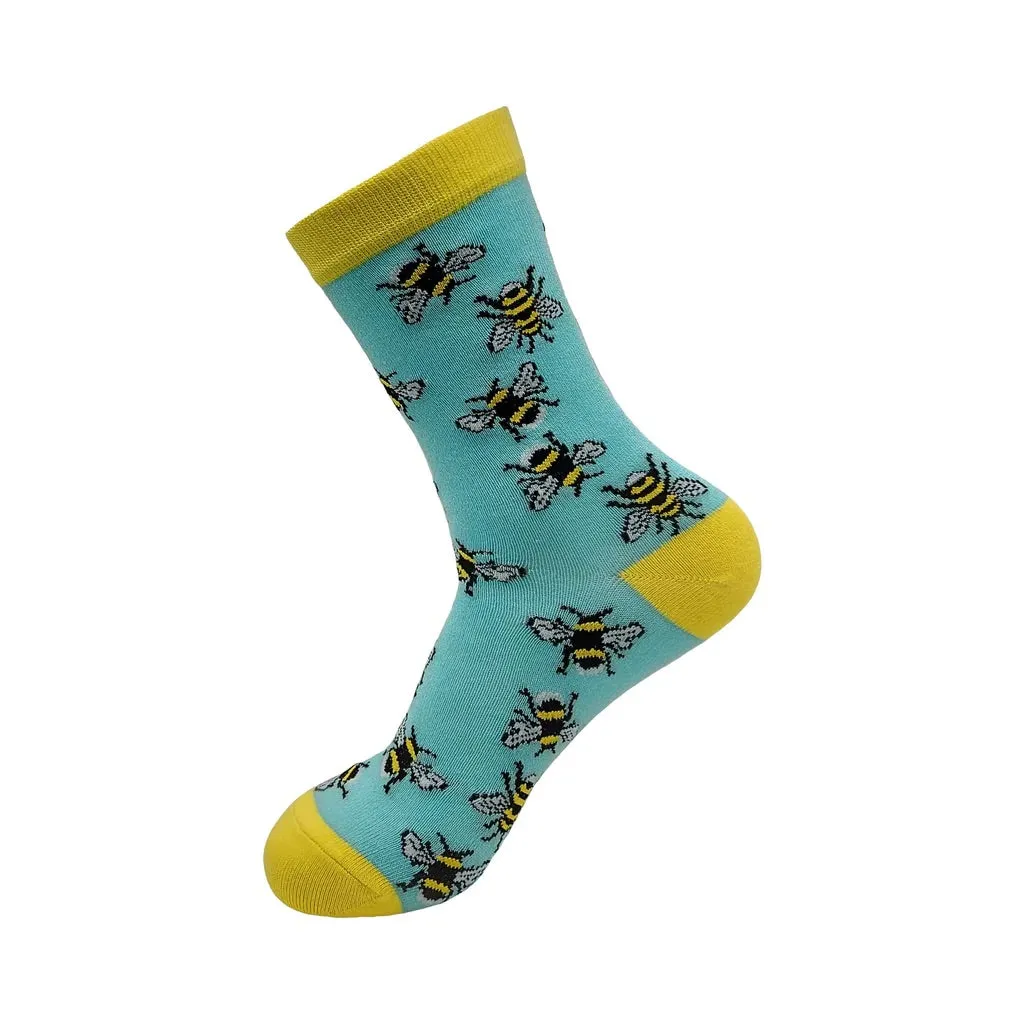 Eco Chic Eco-Friendly Bumble Bees Bamboo Socks