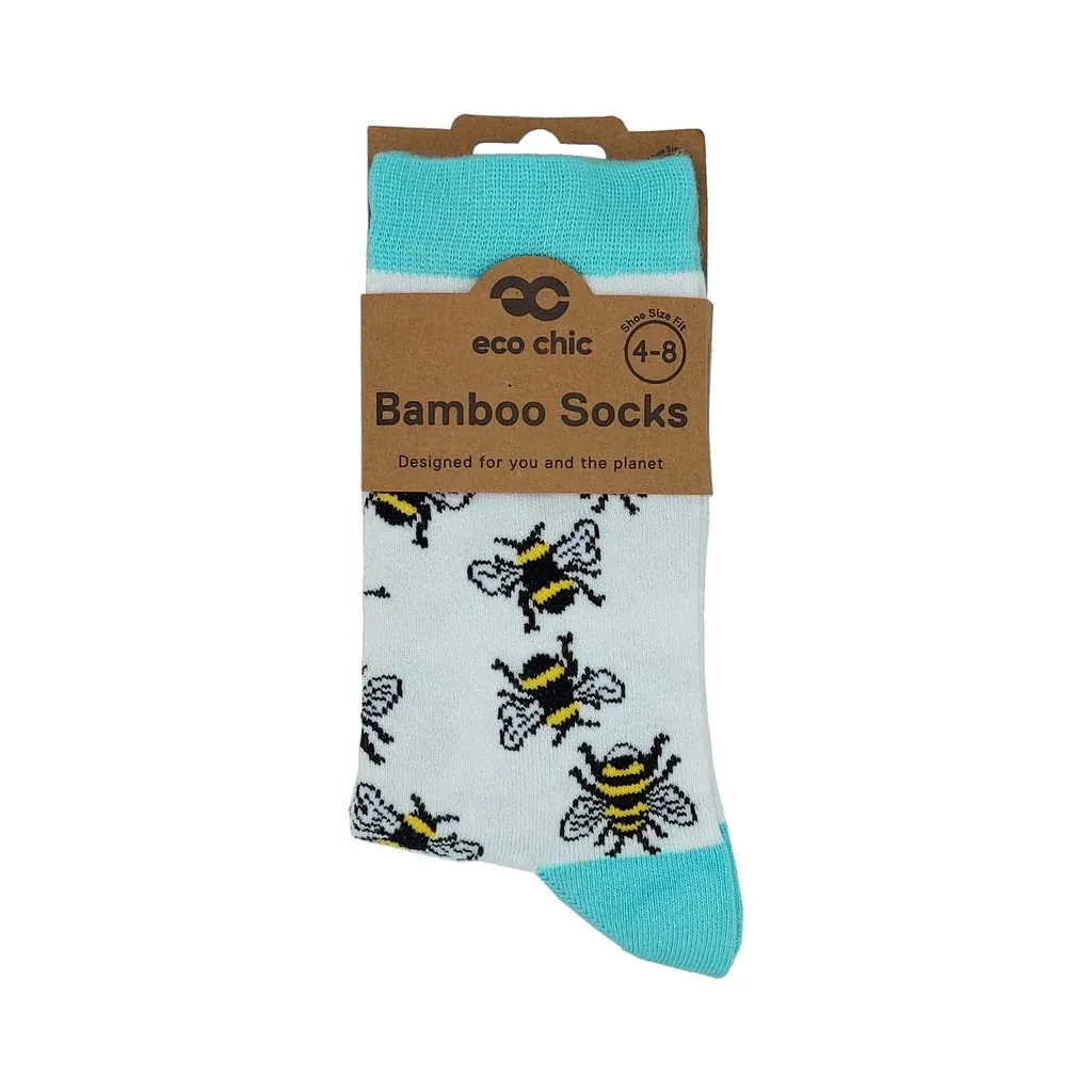 Eco Chic Eco-Friendly Bumble Bees Bamboo Socks