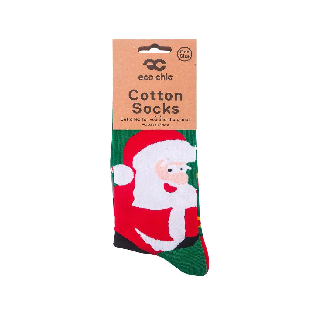 Eco Chic Eco-Friendly Candy Cane Bamboo Socks