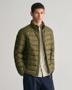 Gant Men Green Solid Stand Collar Full Sleeves Puffer Jacket