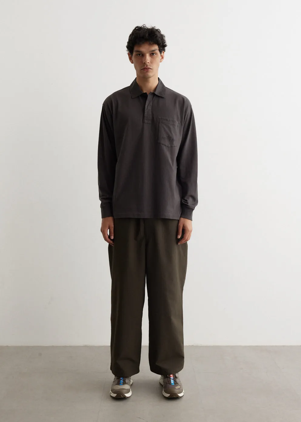 Garment Dyed Long Sleeve Polo