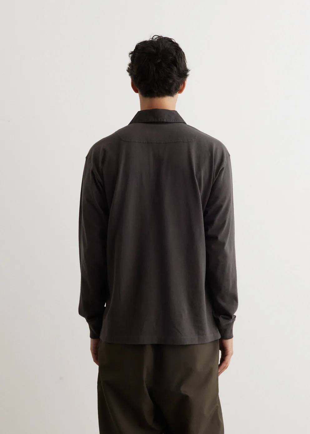 Garment Dyed Long Sleeve Polo