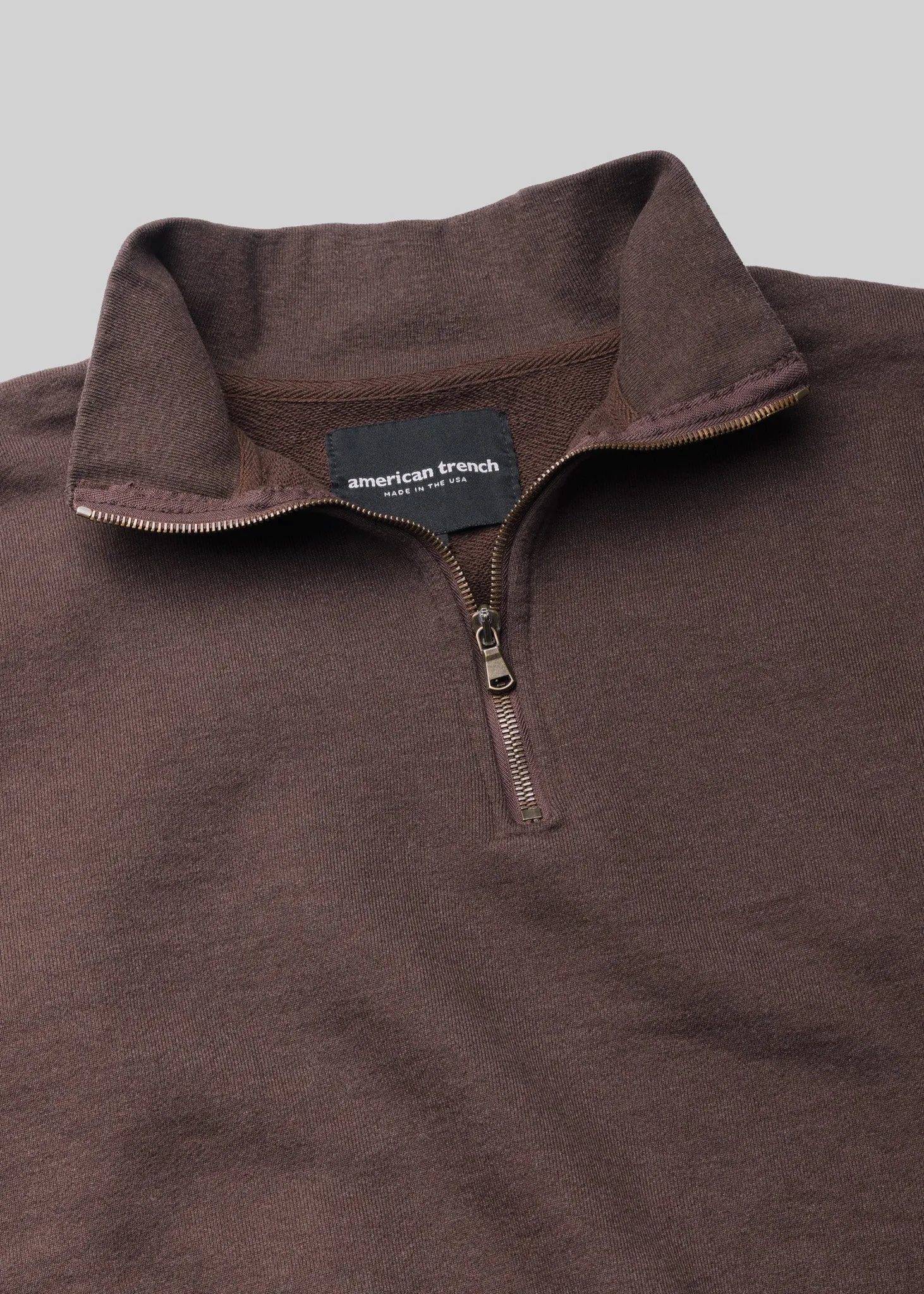 Garment-Dyed Terry Quarter Zip
