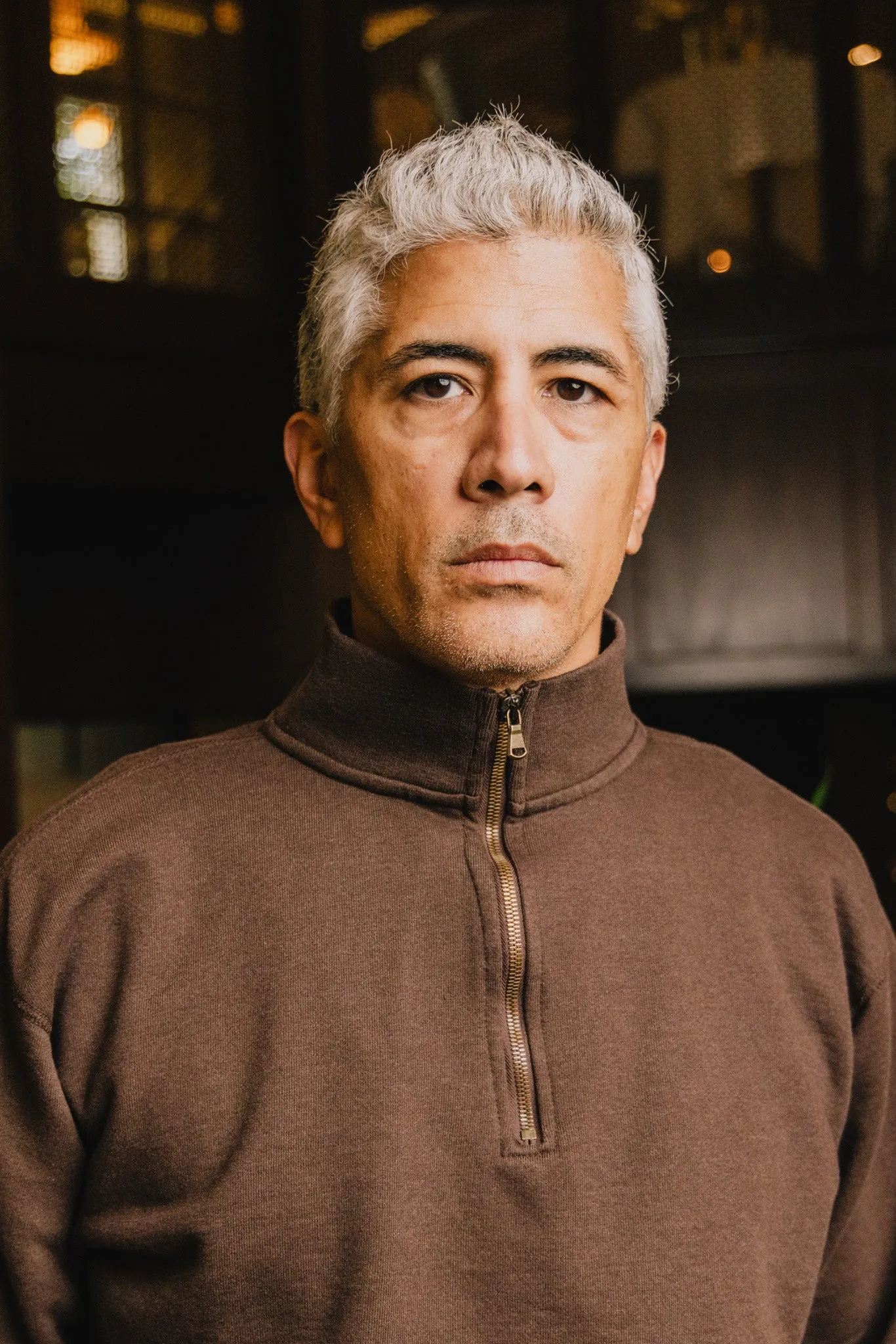 Garment-Dyed Terry Quarter Zip