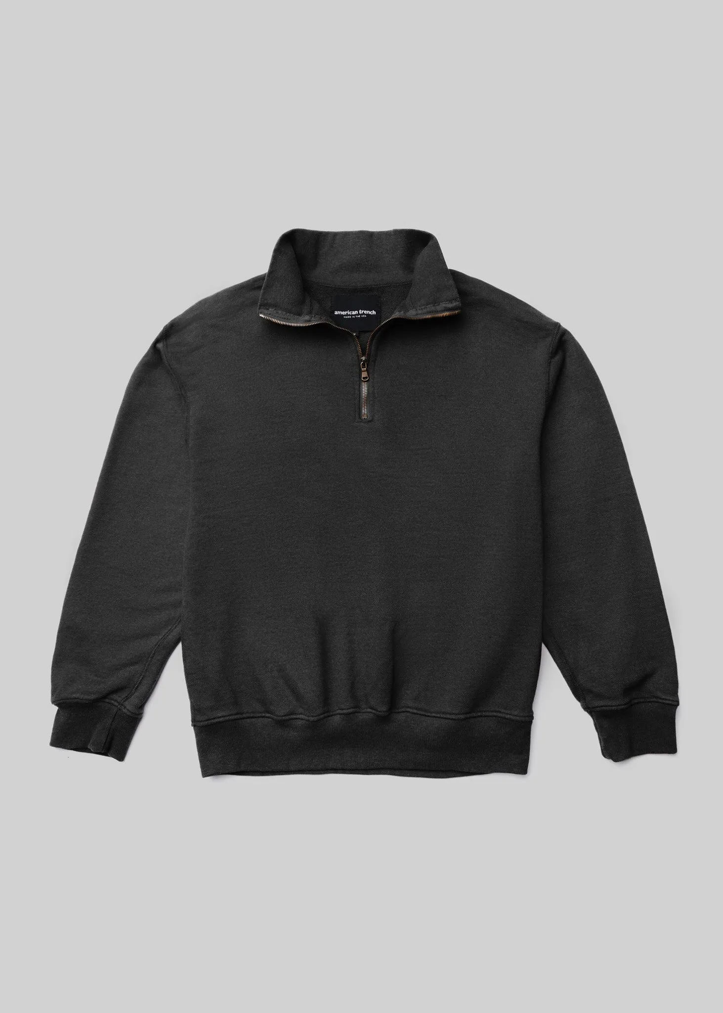 Garment-Dyed Terry Quarter Zip