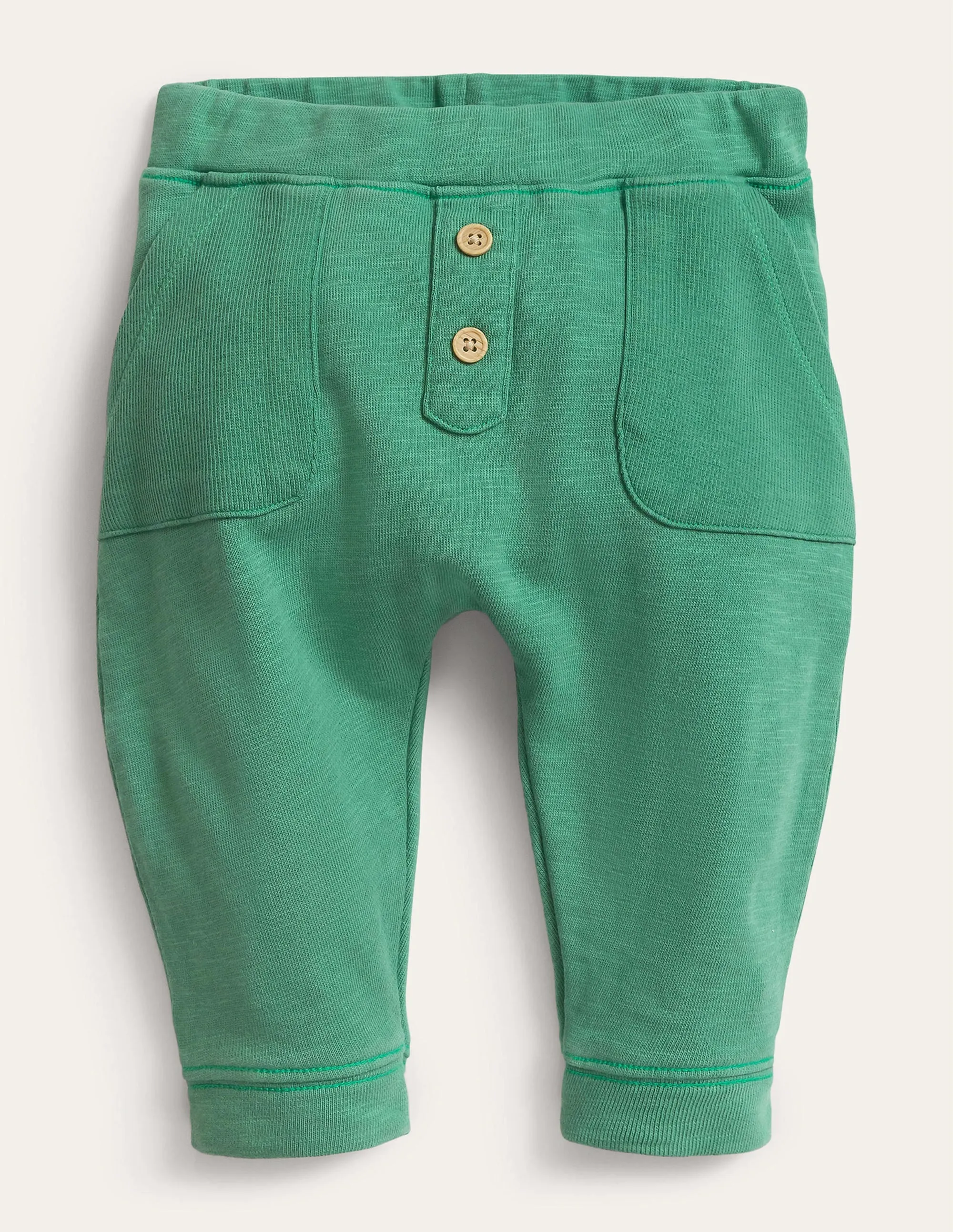Garment Wash Bottoms-Deep Grass Green