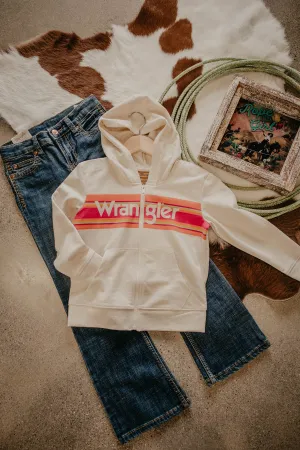 Girl's Wrangler Logo Zip Sweater (XS-L)