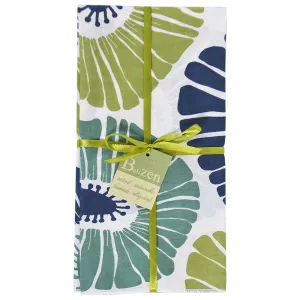 Green & Blue Retro Flower Napkins set of 4