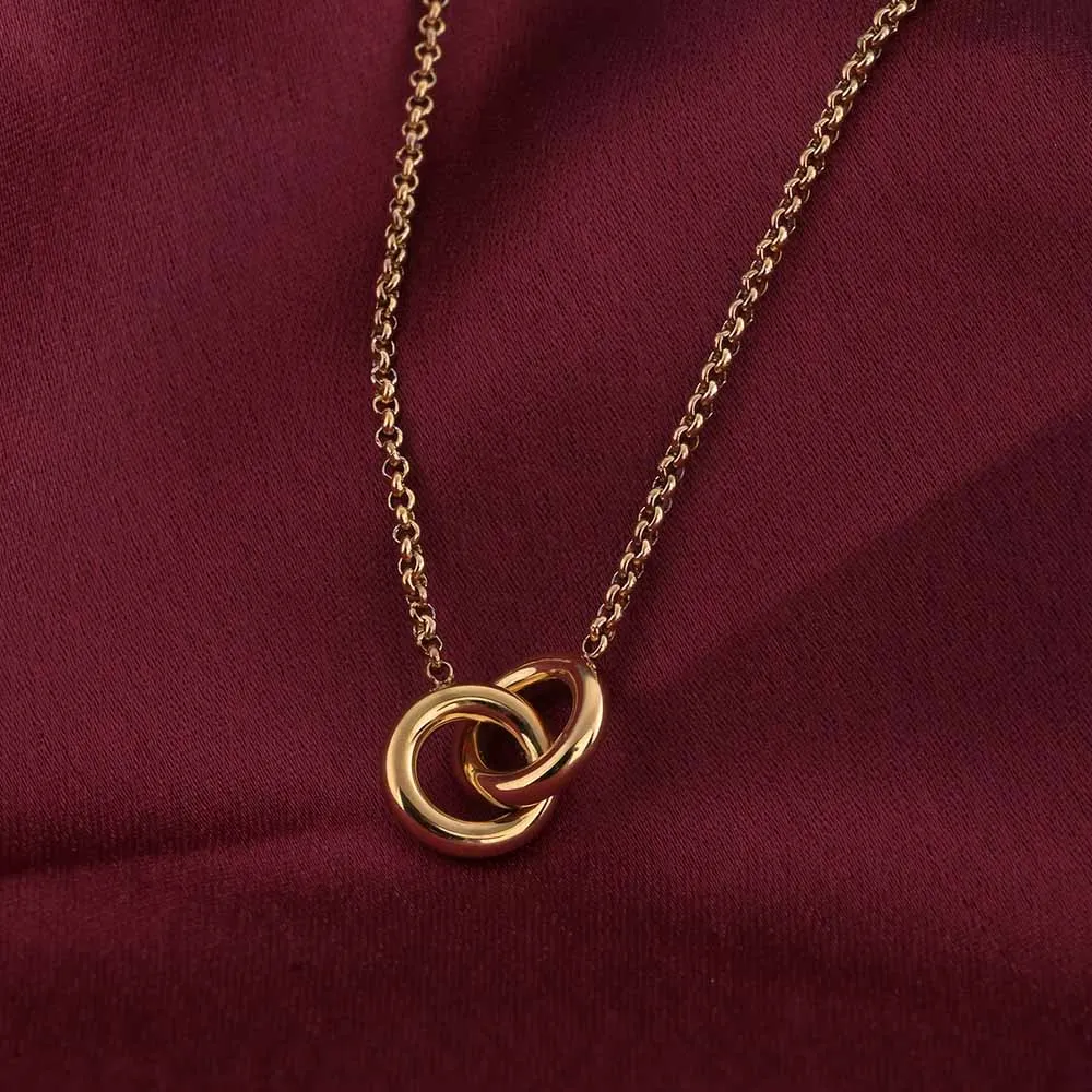 InterLock Gold Chain Necklace