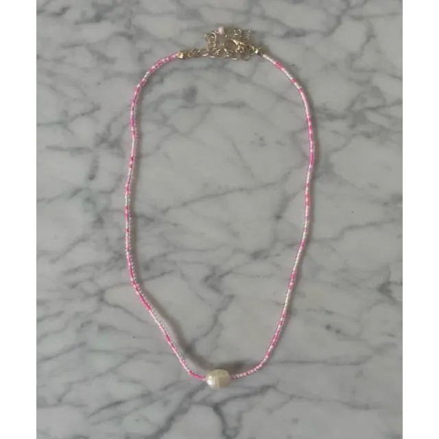 Isa Pearl Beaded Necklace