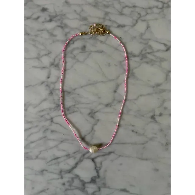 Isa Pearl Beaded Necklace