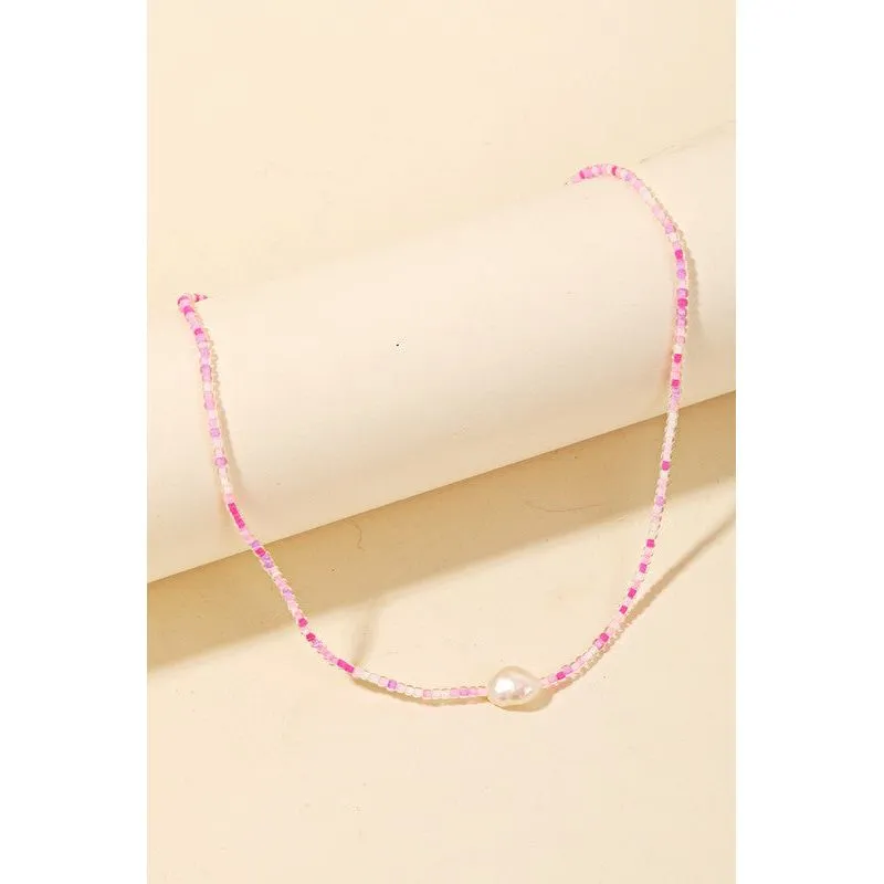 Isa Pearl Beaded Necklace