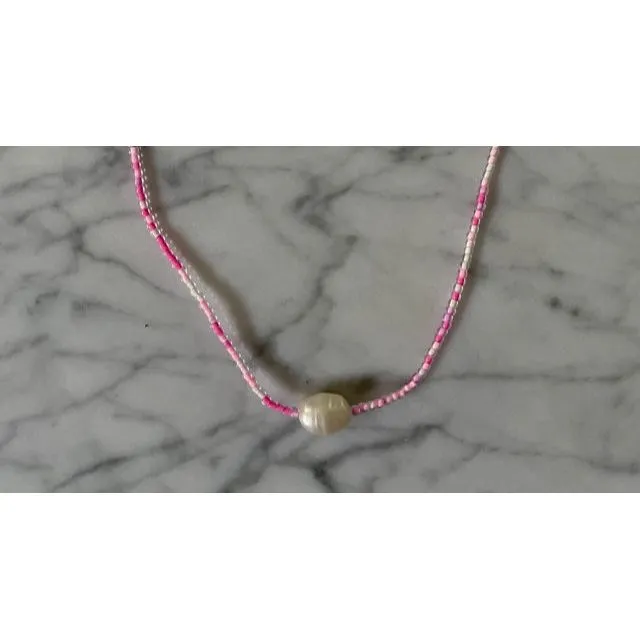 Isa Pearl Beaded Necklace