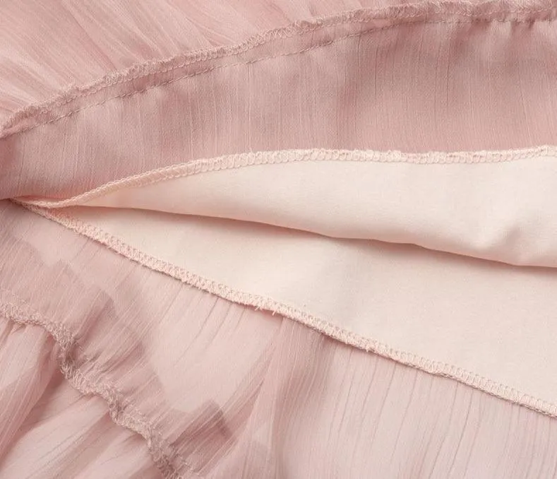 JuliaFashion - 2024 Vintage Ruffle Sexy Sleeveless Dress
