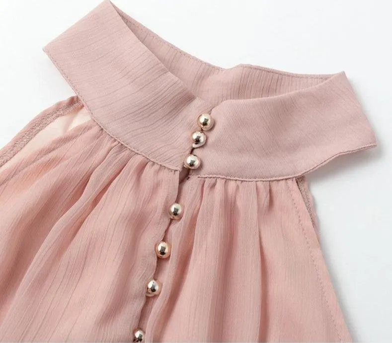 JuliaFashion - 2024 Vintage Ruffle Sexy Sleeveless Dress