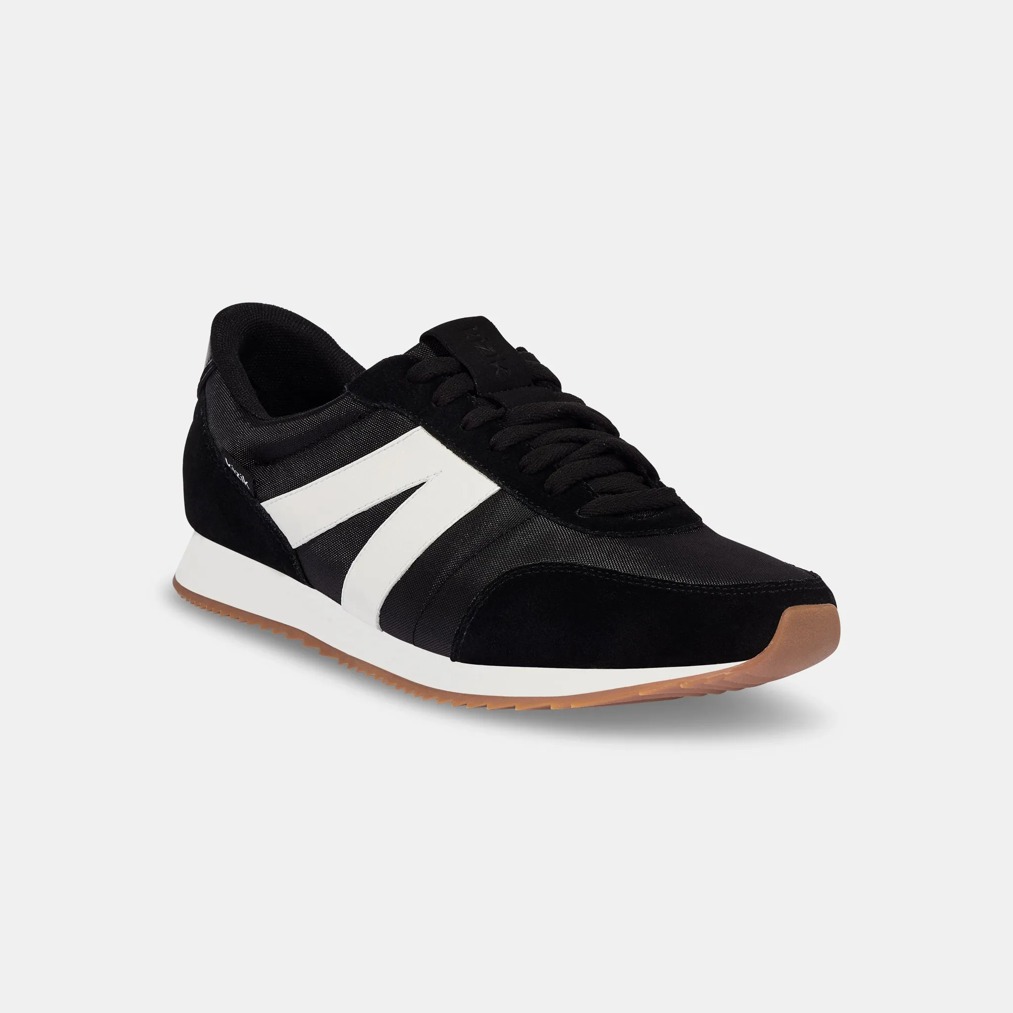 Kizik Milan Black White Hands Free Slip on Sneaker