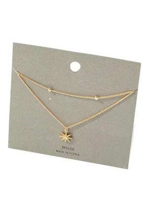Layered Chain Star Charm Gold Necklace