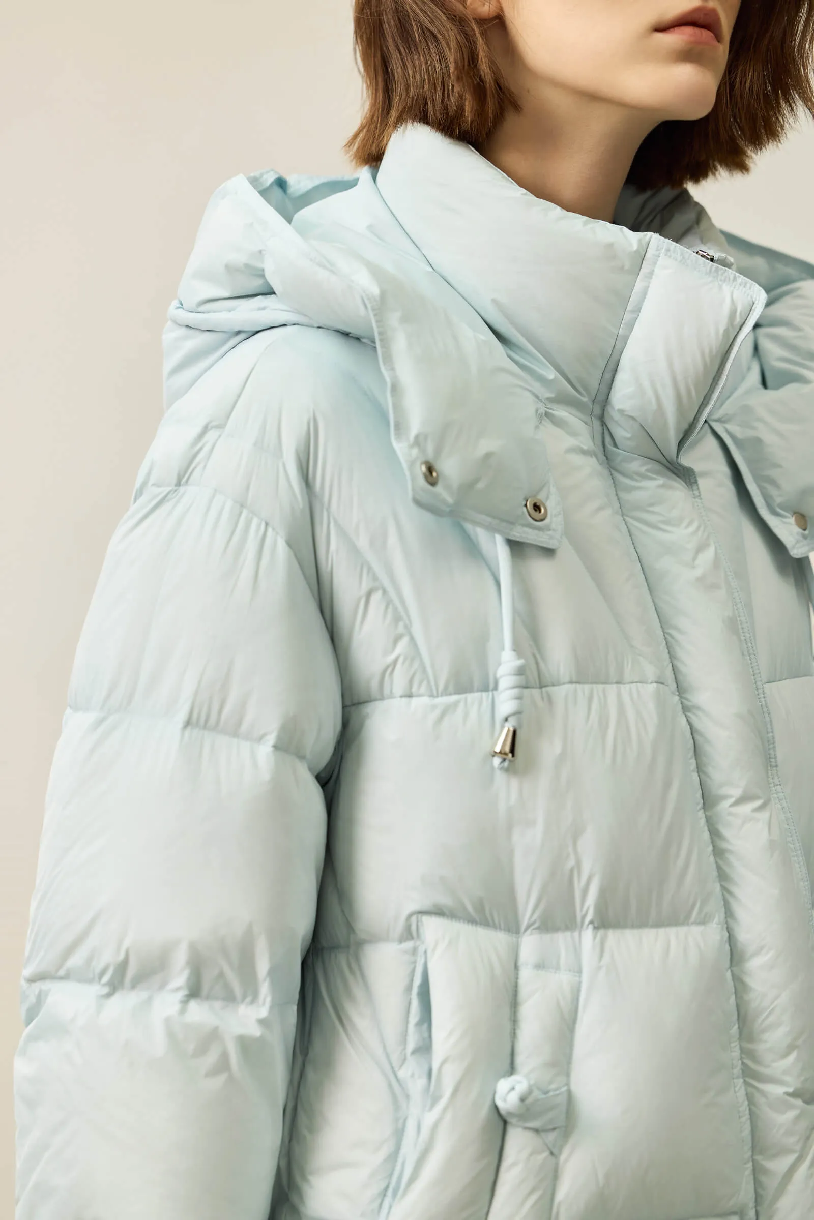 LILY Solid 90% White Duck Down Coat