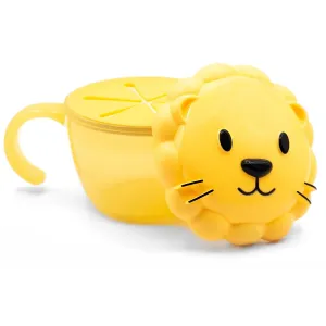 Melii Snack Container with Finger Trap - Yellow Lion
